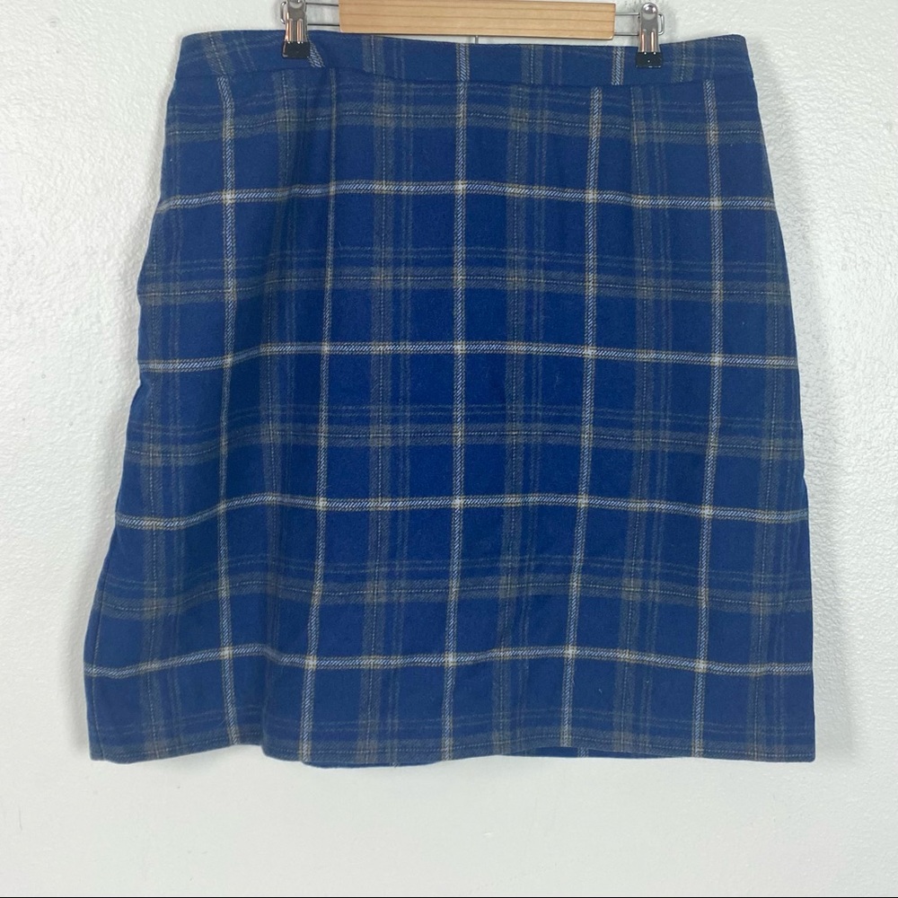 Vintage Plaid Wool Skirt